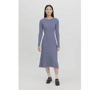 hessnatur Strickkleid Midi Slim aus reiner Bio-Baumwolle mittel-blau 38