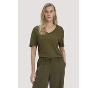 hessnatur T-Shirt Oversize aus Leinen und Bio-Baumwolle goldoliv XS