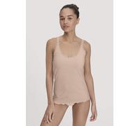hessnatur Tanktop COTTON FEELING LACE aus Bio-Baumwolle puder 40