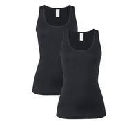 hessnatur Tanktop Rundhals Fitted 2er-Set Damen Pure Nature aus Reiner Bio-Baumwolle | nachhaltig und fair hergestellt (Fair Wear Foundation)