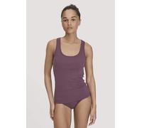 hessnatur Tanktop Rundhals Fitted 2er-Set PURE NATURE aus reiner Bio-Baumwolle brombeere 38