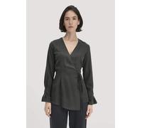 hessnatur Wickelbluse Regular aus reinem TENCEL Lyocell tannengrün 36