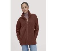 hessnatur Wollfleece Jacke Oversized aus reiner Bio-Merinowolle dunkles rost S