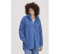 hessnatur Wollfleece Jacke Oversized aus reiner Bio-Merinowolle kornblume XS