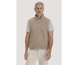 hessnatur Wollfleece Weste Regular aus reiner Bio-Merinowolle sand 52