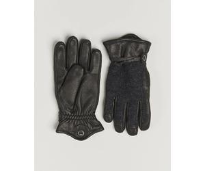 Hestra Daniel Wool/Goat Leather Glove Charcoal/Black Schwarz 7