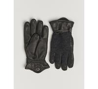 Hestra Daniel Wool/Goat Leather Glove Charcoal/Black Schwarz 9