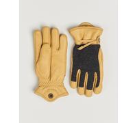 Hestra Daniel Wool/Goat Leather Glove Charcoal/Tan Gelb 7
