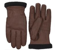 Hestra Deerskin Primaloft Rib Echtleder Handschuhe Herren 9 chocolate