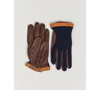 Hestra Deerskin Wool Tricot Glove Blue/Brown Braun 9