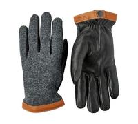 Hestra Deerskin Wool Tricot Glove Grey/Black Schwarz 8
