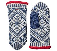 Hestra Nordic Wool Mitt Middle Blue/White 7