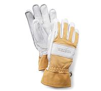 Hestra Outdoor Fält Guide 5-Finger Handschuhe Fingerhandschuhe Lederhandschuhe Herren - Made in the EU mit Futter Winter Herbst-Winter - 8 HS gelb