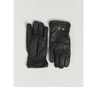 Hestra Utsjö Fleece Lined Buckle Elkskin Glove Black Schwarz 8