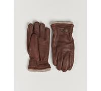 Hestra Utsjö Fleece Lined Buckle Elkskin Glove Chestnut Braun 8