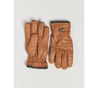 Hestra Utsjö Fleece Lined Buckle Elkskin Glove Cognac Braun 9