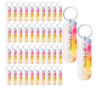 Hestya Danke Einkaufswagenchip Acryl Weihnachten Abschiedsgeschenk für Kollegen Einkaufschip Schlüsselanhänger Gastgeschenke Einkaufswagenchip Dankeschön Geschenk(Danke für Alles,40)