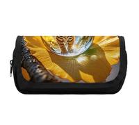 HETVBNS Crystal Tiger Federmäppchen, extra groß, doppellagiges Federmäppchen mit Reißverschluss, tragbare Kosmetiktasche für Reisen, Büro, Schreibwaren, Organizer für Damen und Herren