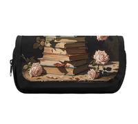 HETVBNS Dark Academy Federmäppchen, extra groß, doppellagiges Federmäppchen mit Reißverschluss, tragbare Kosmetiktaschen für Reisen, Büro, Schreibwaren, Organizer für Damen und Herren