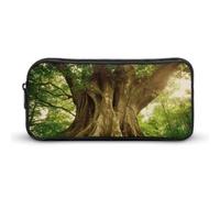 HETVBNS Dickes Baum-Federmäppchen, große Kapazität, Reißverschlusstasche, langlebige Stiftebox, Organizer, tragbare kleine Kosmetiktasche für Büro, Reisen