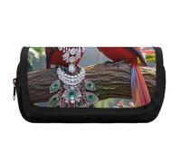 HETVBNS Federmäppchen für Paare, kleiner Vogel, extra groß, doppellagig, mit Reißverschluss, tragbare Kosmetiktasche für Reisen, Büro, Schreibwaren, Organizer für Damen und Herren