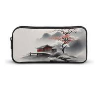 HETVBNS Federmäppchen im Querformat mit Blumenmotiv, großes Fassungsvermögen, langlebig, Federmäppchen, Organizer, tragbare kleine Kosmetiktasche für Büro, Reisen