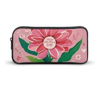 HETVBNS Federmäppchen mit Aufschrift "Happy Mother Day", großes Fassungsvermögen, mit Reißverschluss, langlebige Stiftebox, Organizer, tragbare kleine Kosmetiktasche für Büro, Reisen