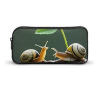 HETVBNS Federmäppchen mit Erdbeerschnecke, großes Fassungsvermögen, Reißverschluss-Tasche, langlebige Stiftebox, Organizer, tragbare kleine Kosmetiktasche für Büro, Reisen