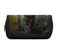 HETVBNS Federmäppchen mit Kätzchen-Motiv, extra groß, doppellagig, mit Reißverschluss, tragbare Kosmetiktasche für Reisen, Büro, Schreibwaren-Organizer für Damen und Herren