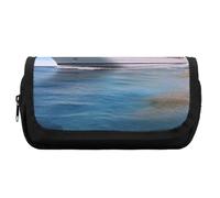 HETVBNS Federmäppchen mit Kreuzfahrtschiff, extra groß, doppellagiges Federmäppchen mit Reißverschluss, tragbare Kosmetiktaschen für Reisen, Büro, Schreibwaren-Organizer für Damen und Herren