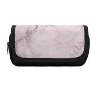 HETVBNS Federmäppchen mit Rosen-Marmor, extra groß, doppellagig, mit Reißverschluss, tragbare Kosmetiktasche für Reisen, Büro, Schreibwaren, Organizer für Damen und Herren