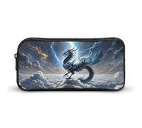 HETVBNS Flying Dragon Federmäppchen, große Kapazität, Reißverschluss, langlebig, Federmäppchen, Organizer, tragbare kleine Kosmetiktasche für Büro, Reisen