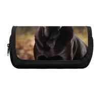 HETVBNS Labrador Retriever Federmäppchen, extra groß, doppellagiges Federmäppchen mit Reißverschluss, tragbare Kosmetiktaschen für Reisen, Büro, Schreibwaren-Organizer für Damen und Herren