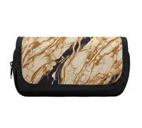 HETVBNS Marmor-Federmäppchen, extra groß, doppellagiges Federmäppchen mit Reißverschluss, tragbare Kosmetiktaschen für Reisen, Büro, Schreibwaren, Organizer für Damen und Herren