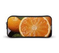 HETVBNS Orange Federmäppchen mit großem Fassungsvermögen, langlebig, Federmäppchen, Organizer, tragbare kleine Kosmetiktasche für Büro, Reisen