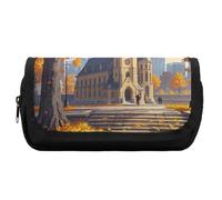 HETVBNS Retro-Tourismus-Federmäppchen, extra groß, doppellagiges Federmäppchen mit Reißverschluss, tragbare Kosmetiktaschen für Reisen, Büro, Schreibwaren, Organizer für Damen und Herren