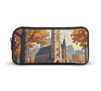 HETVBNS Retro-Tourismus-Federmäppchen, große Kapazität, Reißverschluss, langlebige Stiftebox, Organizer, tragbare kleine Kosmetiktasche für Büro, Reisen