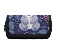 HETVBNS Schönes Koala-Federmäppchen, extra groß, doppellagiges Federmäppchen mit Reißverschluss, tragbare Kosmetiktasche für Reisen, Büro, Schreibwaren, Organizer für Damen und Herren