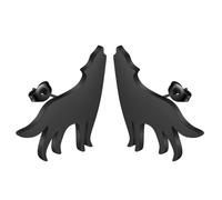 Heulender Wolf-Ohrring aus Edelstahl, niedliche Wolf-Ohrstecker für Frauen und Männer, Tierliebhaber, Schmuck, Geschenk, Edelstahl