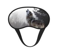 Heulender Wolf Schlafmaske für Seitenschläfer, verdunkelnde Augenmaske für Damen und Herren, Nulldruck-Schlafmasken, weiche, atmungsaktive Augenabdeckung, bequeme Augenbinde, Lidschatten für
