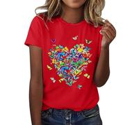 Heute Deal Sonderangebote T-Shirt Zum Unterziehen Elegante Shirts Damen Lila Flieder Lavendel Shirt Rockabilly King Queen Tshirt Set T Schwarz Mit Aufdruck 3Er Pack Enge Oberteile Schlupfbluse