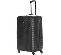 Hexagon ABS Hartschalenkoffer mit 4 Spinner Wheels Reisekoffer 20/25.5/28/30/32 Zoll, Schwarz , 76,2 cm (30 zoll)