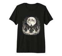 Hexensabbat, Mondtanz, Gothic, Vintage-Stil, Wald, okkulte Kunst Premium T-Shirt