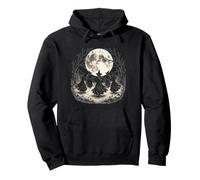Hexensabbat, Mondtanz, Gothic, Vintage-Stil, Wald, okkulte Kunst Pullover Hoodie