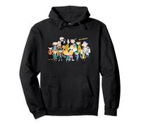 Hey Arnold! Iconic Characters Group Shot Big Chest Logo Pullover Hoodie, Unisex für Erwachsene, Schwarz, L