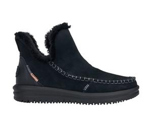 HEY DUDE CAMDEN SUEDE Damen-Freizeitschuhe, schwarz, größe 39