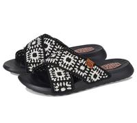 Hey Dude Christi Slide Cottage Crochet Mokassins für Damen, Schwarz/Weiß, 40 EU