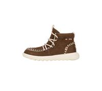 Hey Dude Reyes Suede Damen - Slippers flache Schuhe - Ankle Boots - Mokassin Stil, Espresso, 40