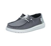 Hey Dude Shoes Wendy Metallic Sparkle Charcoal (Grau) - sportlicher Schnürschuh - Damenschuhe Sneaker, Grau für Damen, grau, Größe 36 EU