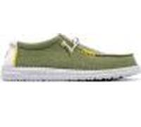 HEYDUDE Wally Coastline Jute Herren - Slip on Schuhe - Mokassin Stil, Olive, 44